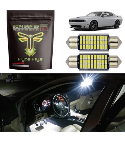 Luces Interiores LED Blanco Kit De 10 Bombillas LED Blancas Para Luz Interior Dodge Challenger 2008-2017 - 5000K, 12V Kit 10 Luces LED Blancas Dodge Challenger 2008-2017
