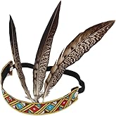 Feather Headpiece American Headband Headdress Costume for Festival Party Performances Carnival Cosplay