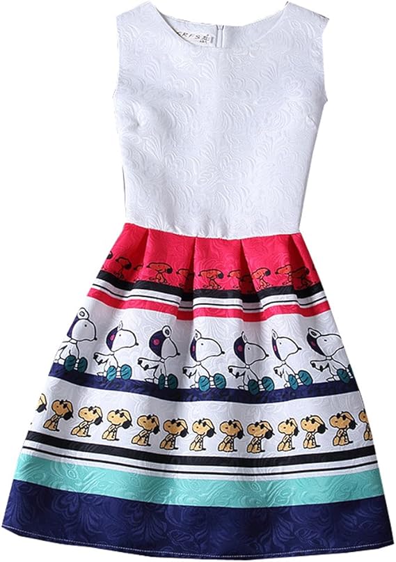 Amazon My Ladies 春夏 ファッション デジタルプリント チューリップ 民族 スヌーピー 花柄プリント ランタンスカート 半袖 ワンピース Aライン 甘い エレガント ジャンパースカート 清純 スリム レディース Lyq Xl ワンピース チュニック 通販