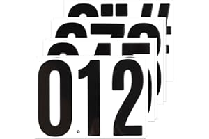 BINLINHONGO 7 Inch Large Number Stickers, 8 Sheets Self-Adhesive Vinyl Number Sticker Decals for Mailbox, Bulletins Boards, H