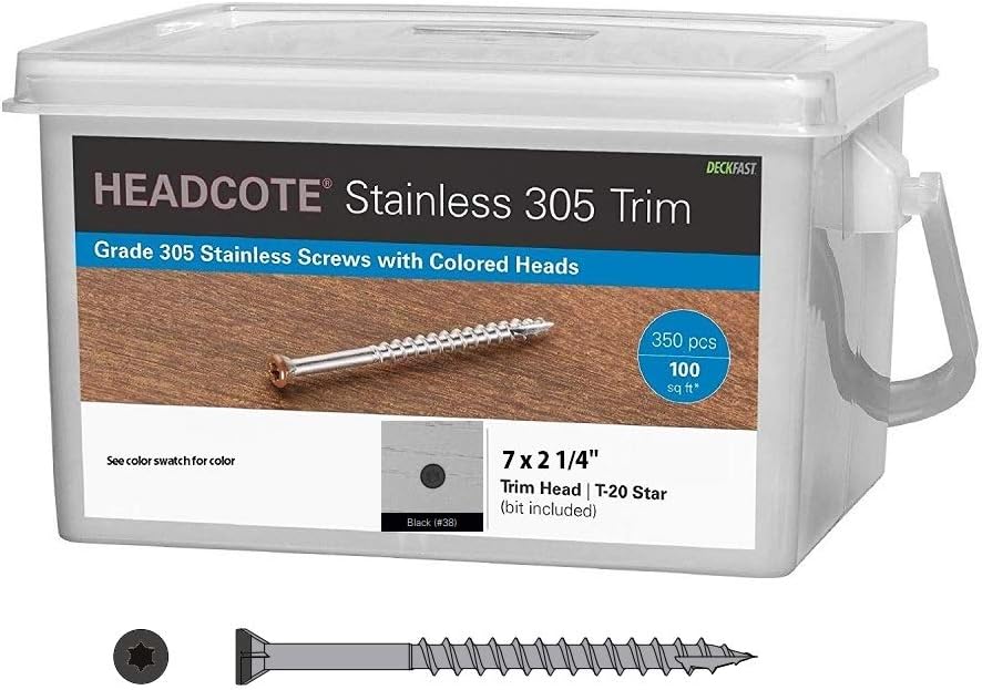 DECK SCRWS 7X2-1/4 BLK1#