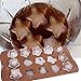 Stars Shaped Ice Tray, DaKuan 4 Packs Flexible Chocolate Molds, Reusable Stars Shaped Candy Making Molds, Food Grade Molds for Chocolate Molds, Homemade Soap - Brown