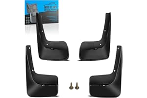 KEYOOG Front & Rear Mud Flaps Splash Guards Fit for 2011-2017 Chry-sler Town & Country, 11-19 Do-dge Grand Caravan [w/V6 3.6l Mini Passenger Van (W/O Pedal)], 4-Pc Set Mud Guards Splash Guard Black