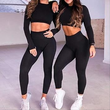 YMKMM Ropa Deportiva Conjunto De Yoga Sin Costuras para Mujer ...