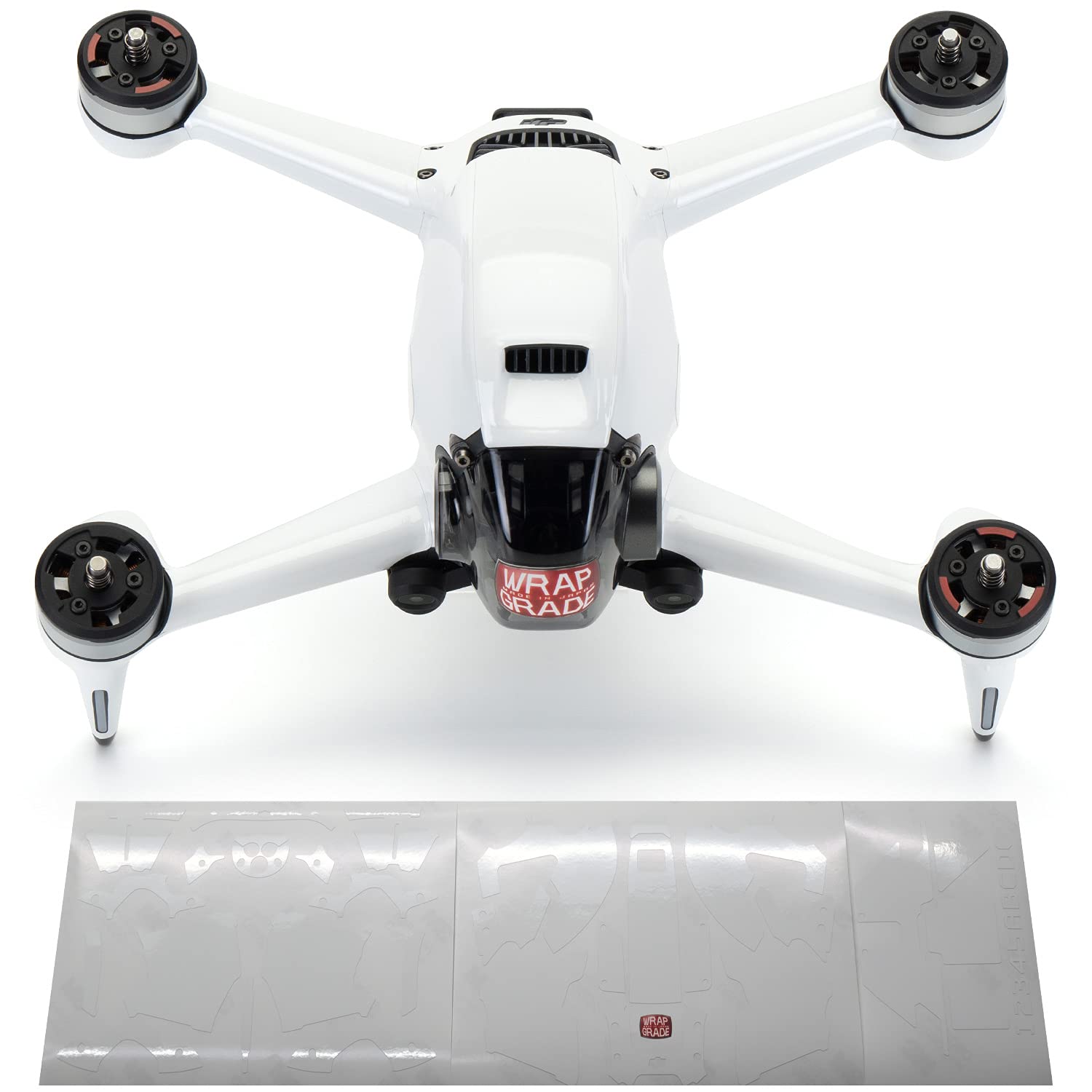 WRAPGRADE Skin Compatible with DJI FPV | Full-wrap (RACING WHITE)