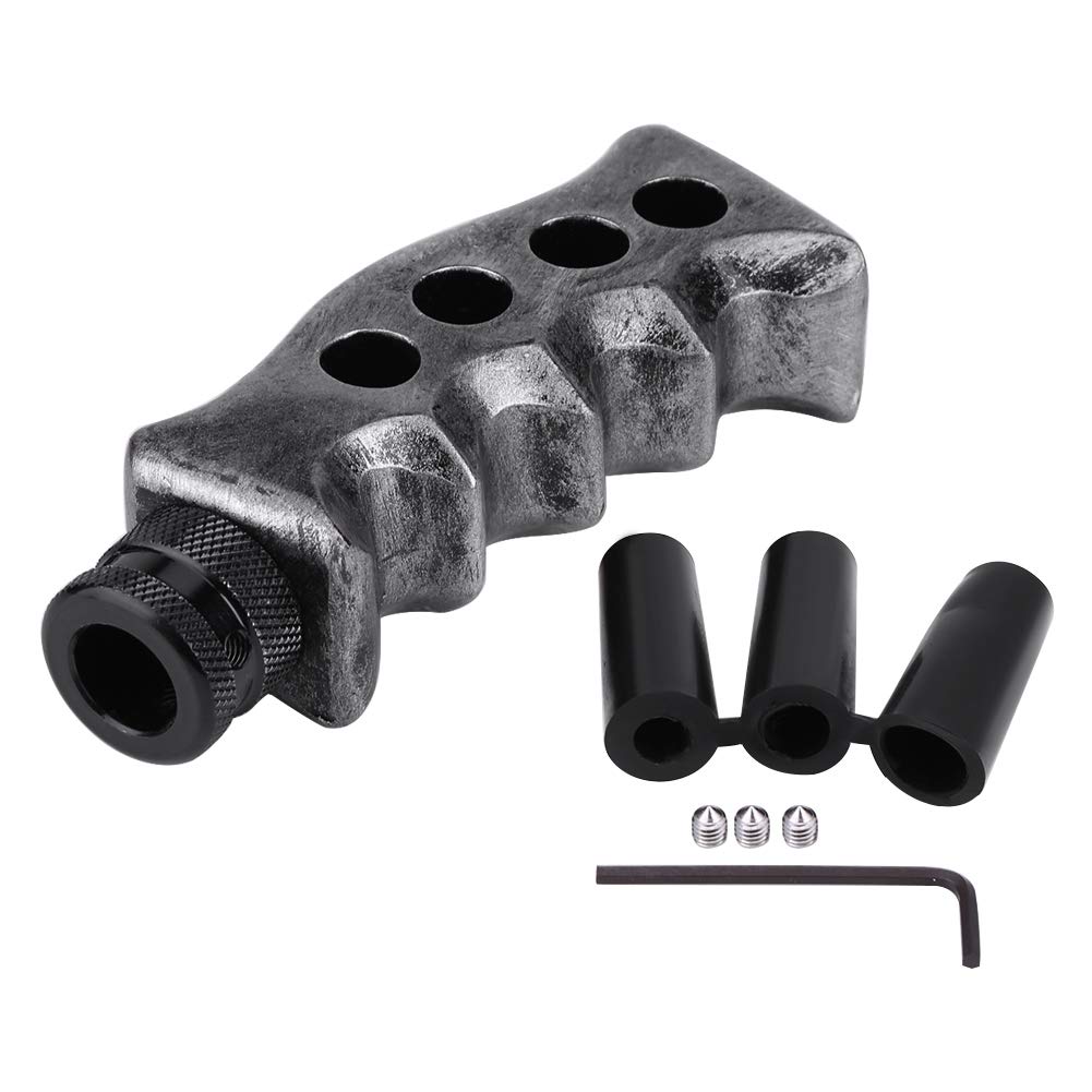 EVGATSAUTO Gear Shift Knob, Universal Manual Transmission Car Gun Grip Knife Handle Gear Shift Lever Knob Head Shifter(Titanium)