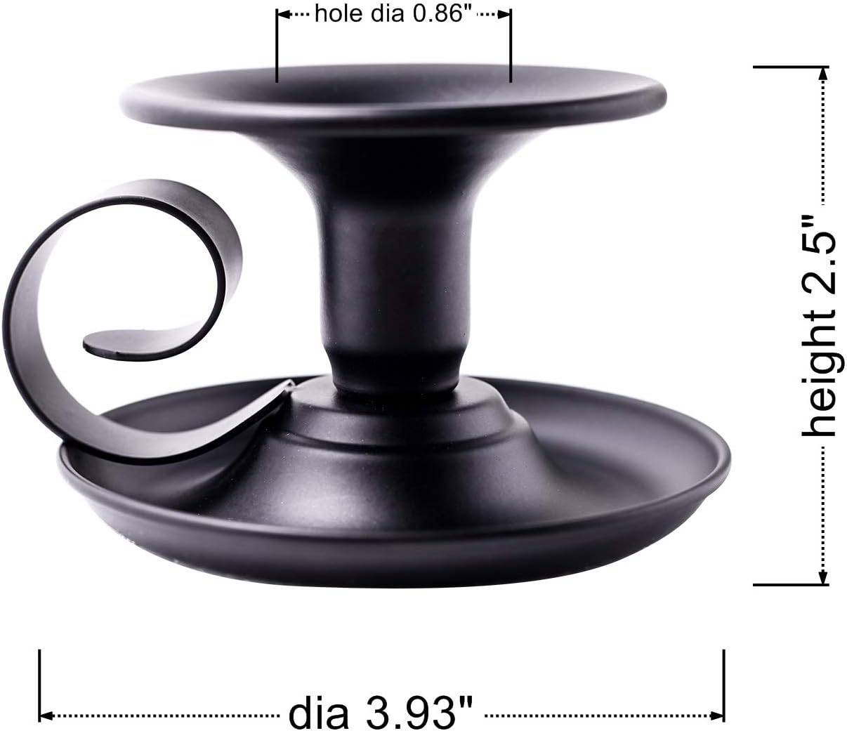Retro Iron Taper Candle Holder, Set of 2, Simple Black Candlestick Holders Candlelight Stand for Halloween Christmas Dining Room Home Decoration Display: Kitchen & Dining