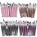 Eshock 20pcs Makeup Brush Set Professional Foundation Blush Tools Make-up Toiletry Kit Cosmetics Brushes Set (20 PCS Makeup Brush Set, Purple)
