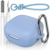 LDSXAY for Anker Soundcore P31i Case Cover, Soft Silicone Shockproof Protective Skin Case for Soundcore P31i Earbuds 2025 with Cleaner Kit, Keychain and Lanyard Accessories (Light Blue)