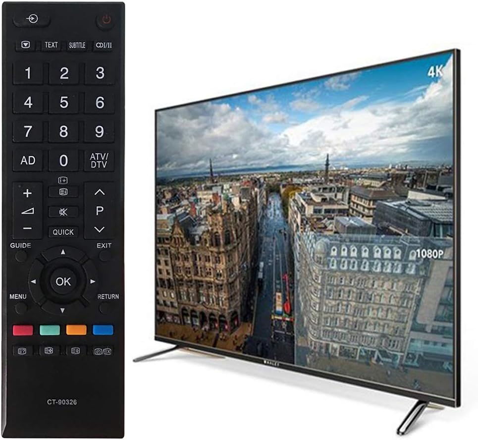 New Replacement Toshiba Remote Control CT-90326 for Toshiba tv remote control LCD LED SMART TV - 42HL800A 42AV623D 42AV635D 42AV633D 42AV625D 19AV613D 19AV616DB - NO SETUP REQUIRED - Image 5
