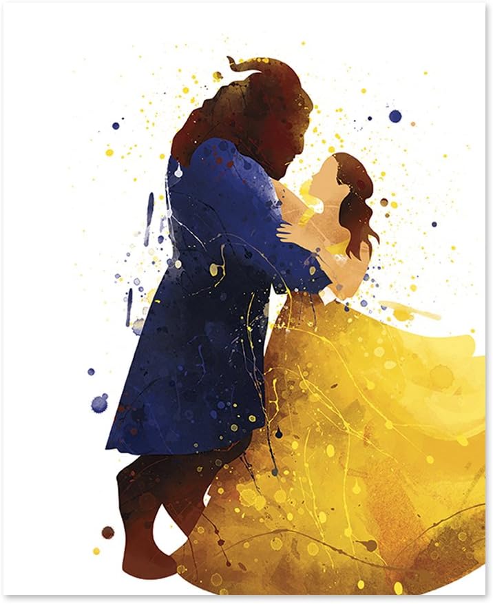 8x10 P48 Beauty and The Beast Poster Wall Art. Nursery Wall Art. Home Decor. Love Gift.
