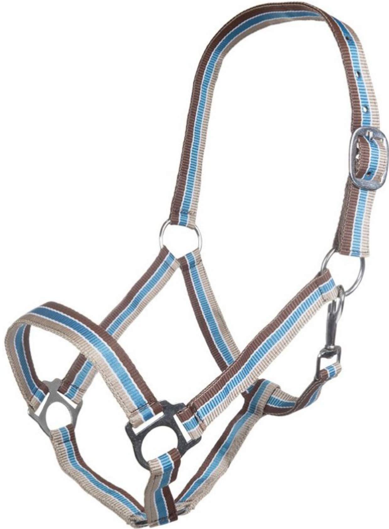 HKM Genf Tack Halters Brown/Blue/Nude Vollblut