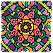 Dimensions Colorful Mandala Latch Hook Craft Kit for Kids, 16'' x 16''