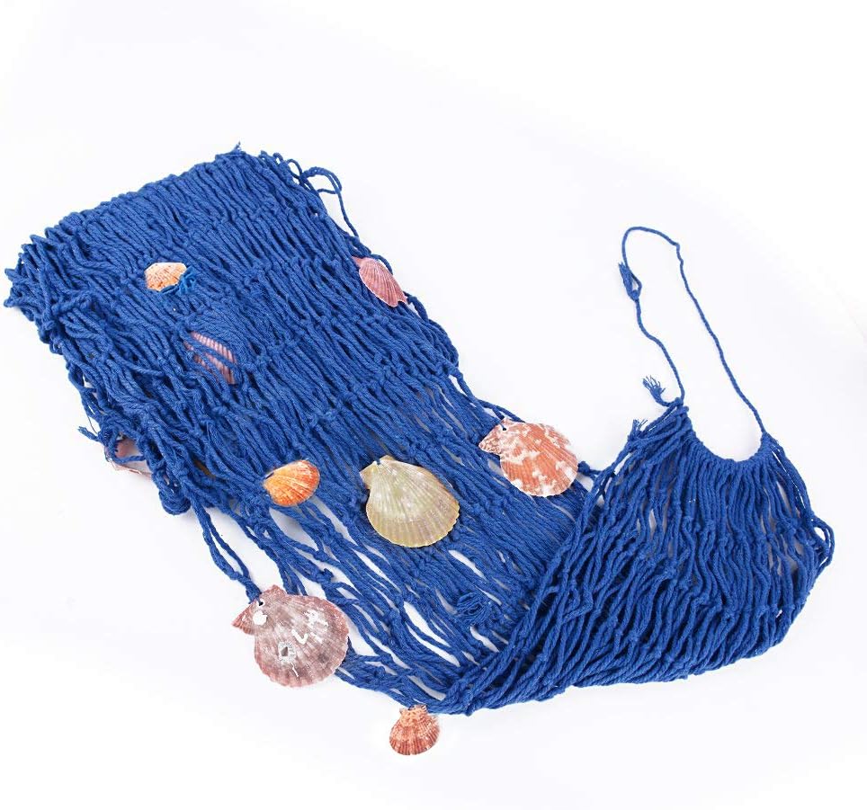 Locisne Decorative Nautical Fishing Net,Seaside Netting with Shells