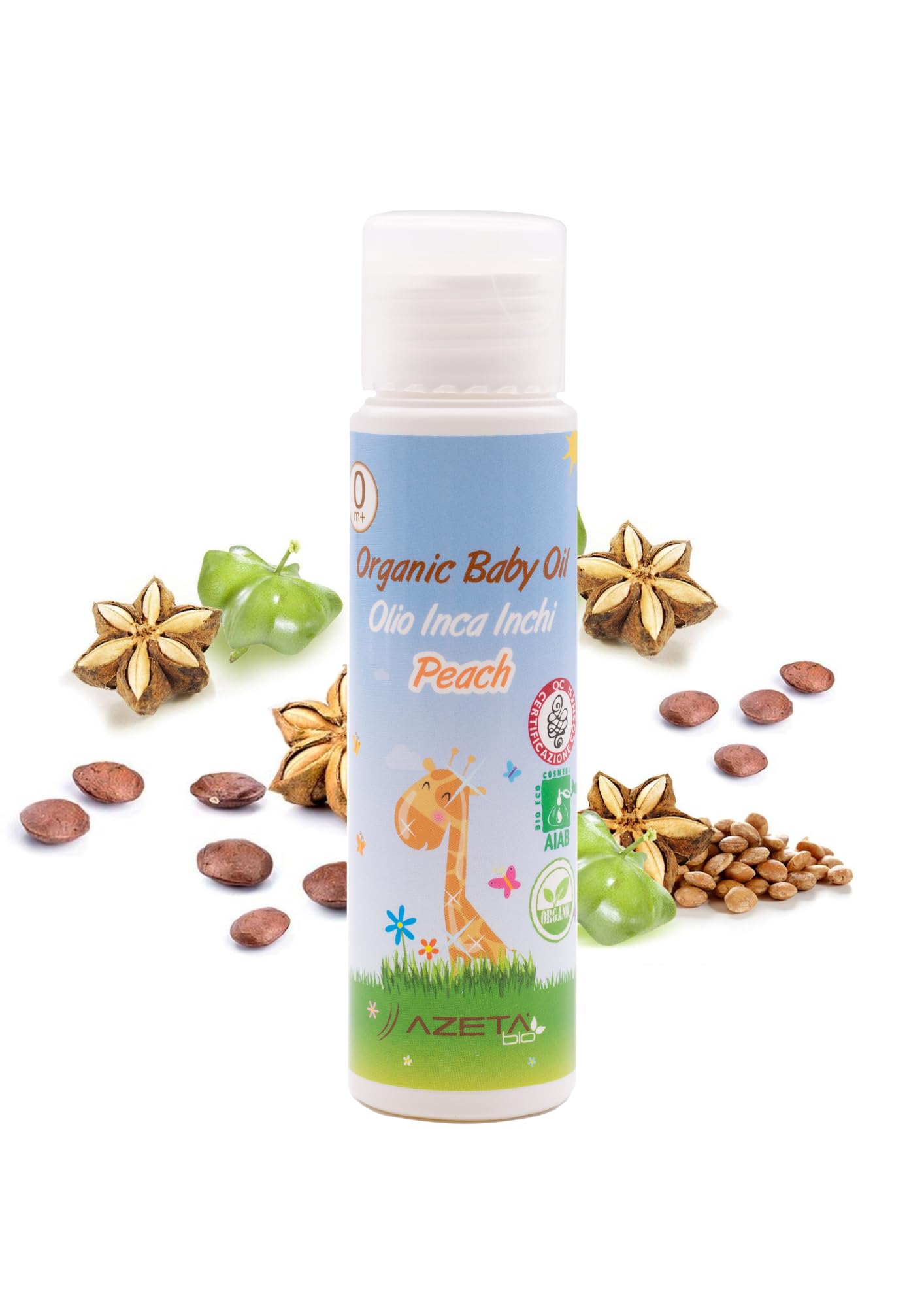 Organic Baby Oil Peach - AZETAbio - 50 ml