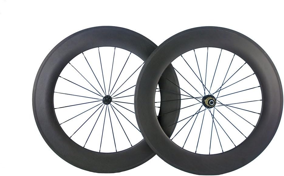 Queen Bike 88mm Clincher Wheels Carbon Wheelset for Road Bike Powerway Hub 700c 1 Pair