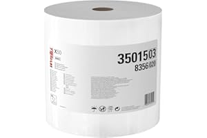 Kimberly-Clark Professional WypAll General Clean X50 Cleaning Cloths (35015), Strong for Extended Use, Jumbo Roll, White, 1,1
