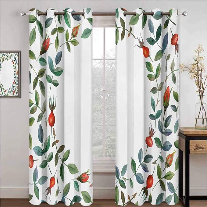 Cortina con aislamiento de flores para decoración navideña, diseño de