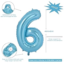 Vonokee 40 Inch Giant Number Balloons 0-9, Jumbo