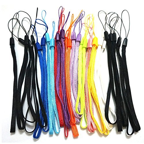GTONEE 30PCS Bundle Colorful 7 Inch Durable Nylon Hand Wrist Strap Lanyard Straps / Strings Pack Rope for Hooking up Cellphone, Camera, iPod, Mp3, Mp4, USB Flash Drivesï¼ŒPSP Wii ï¼ŒPedometer, Keychains and Most Electronic Devices Red, Orange, Green, Purp