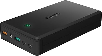 amazon quick charge 3 0対応 aukey モバイルバッテリー 大容量 30000mah スマホ充電器 2usbポート同時充電 usb充電器 micro lightning入力ポート nintendo switch 2017 iphone 7 ipad pro air 2 galaxy xperia nexus