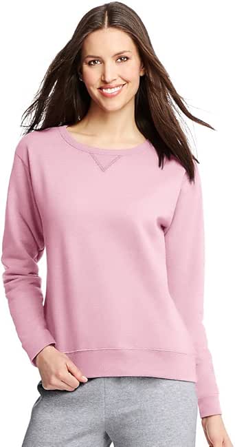 hanes comfortsoft ecosmart women's crewneck sweatshirt