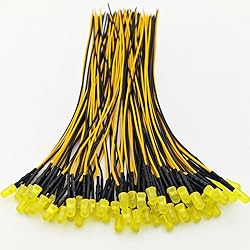 Gebildet 50pcs 110VAC 5mm Yellow LED Lights