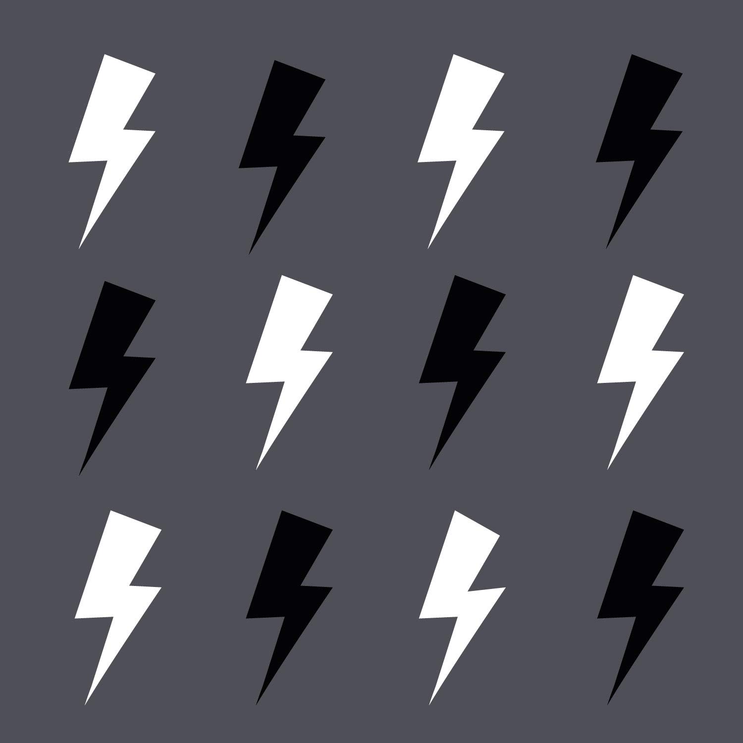 Lightning bolt wall stickers | Lots of colours options available | Perfect for a baby's nursery or child's bedroom