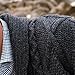 Aran Crafts Button Cardigan - Knitted Sweater with 100% Irish Merino Wool - Mens Charcoal Top Made in Ireland