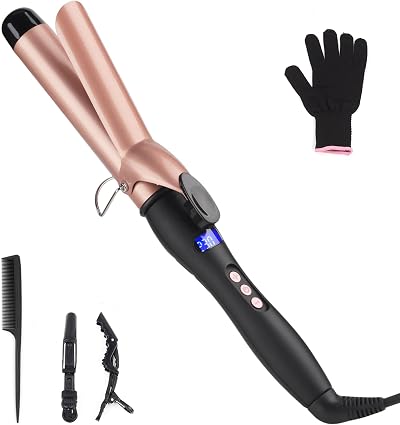 JAETON 32mm Curling Wand Large Barrel PTC Ceramic Dual Voltage Temperature