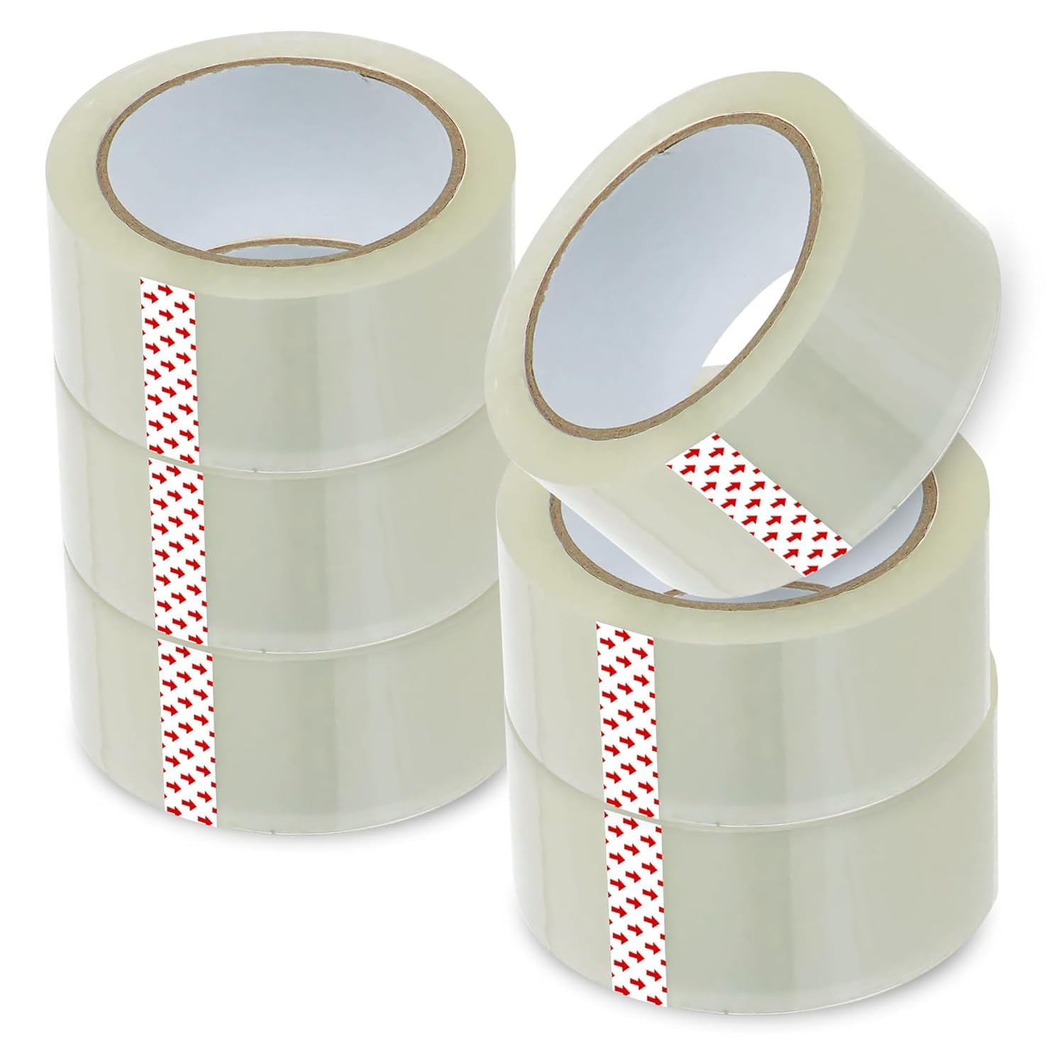 G4GADGET 6 Pack of 66 Meter Clear Box Packing Tape Strong Quality Tapes 48mm x 66m