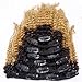 Anrosa Kinkys Curly Clip in Hair Extensions Human Hair 3C 4A Afro Kinky Curly Clip ins Natural Hair Real Remy Thick Human Hair Extensions for Black Women (16 inch, Ombre #1B/27)