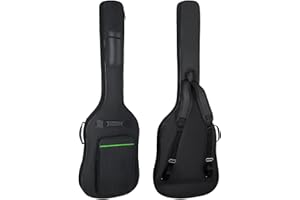 MUZTOP Bass Guitar Bag, Bass Guitar Gig Bag 7MM Padding Soft Electric Bass Guitar Case Bass Backpack with Pockets