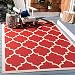 Safavieh Courtyard Collection CY6914-248 Red and Bone Indoor/ Outdoor Area Rug (4' x 5'7") primary