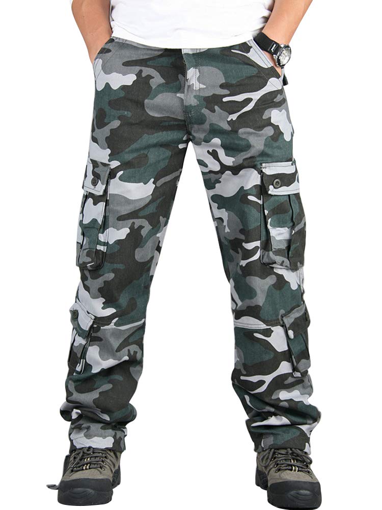 Men's Relaxed Fit Cargo Pants,Outdoors Wild Military Army Camo Combat ...