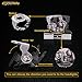 Mounting Bracket Clamp Piller Holder, Eyourlife 2PCS Universal Stainless Steel Piller Hood Led Light Bar Mount Bracket Clamp Holder for SUV Truck Sedan Hatchback Wagon Installing Without Drilling