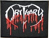 1 X Obituary Heavy Meatal Rock Punk Music Band Logo Patch Sew Iron on Embroidered Appliques Badge Sign Costume Gift by PRINYA SHOP