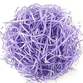 LKQBBSZ Crinkle Cut Paper Shred Filler for Gift Wrapping Easter Gift Box Filling Basket Filler Recyclable DIY Craft Confetti Grass for Valentine's Day (Purple)
