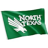 Desert Cactus University of North Texas UNT Flag - 3 x 5 Feet Green Banner, Indoor/Outdoor Durable Fabric, 100% Polyester Design (Style 1)