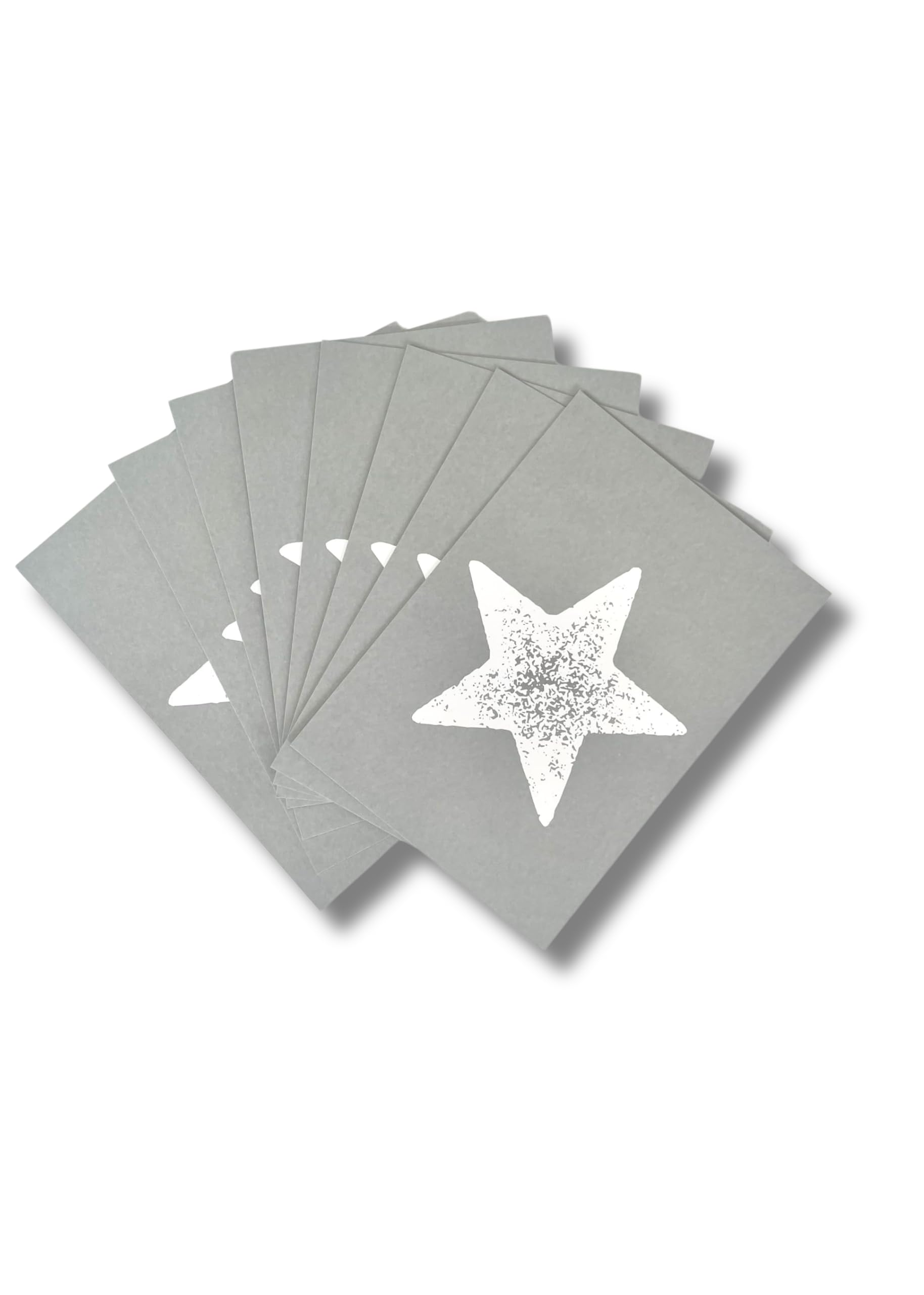 Wrapt Star Thank You Postcards - 8 Pack 10x15 cm, Christmas Notes With White Envelopes, Premium Quality, Eco-Friendly Cards Multipack