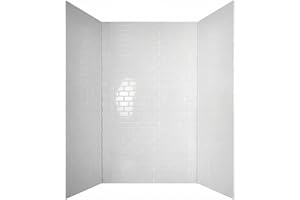 from Plain to Beautiful in Hours 133-WT-SUB-KIT Subway Tub and Shower Wall Panels Surround, Gloss White, 96 Square Feet