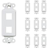 Legrand - OnQ 2 Port Decorator Outlet Strap, Wall Outlet Cover, Keystone Wall Plate, Outlet Cover for Keystone Wall Plate 2 P