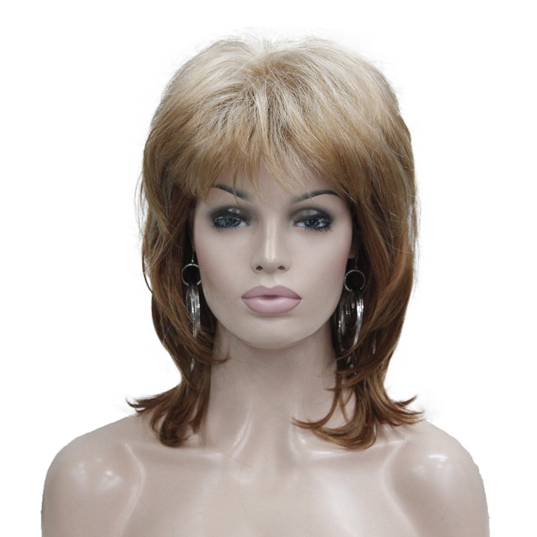 Lydell Short Shaggy Layered Classic Cap Full Synthetic Women's Wigs (AB001)