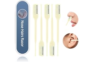 LANWLOSI 2 in 1 Nasal Hair Cutter,2024 New Portable Nose Hair Trimmer,360° Rotating Nose Hair Trimmer for Women,Upgraded Nostril Hair Remover Tool,Manual Nose Hair Trimmer for Men