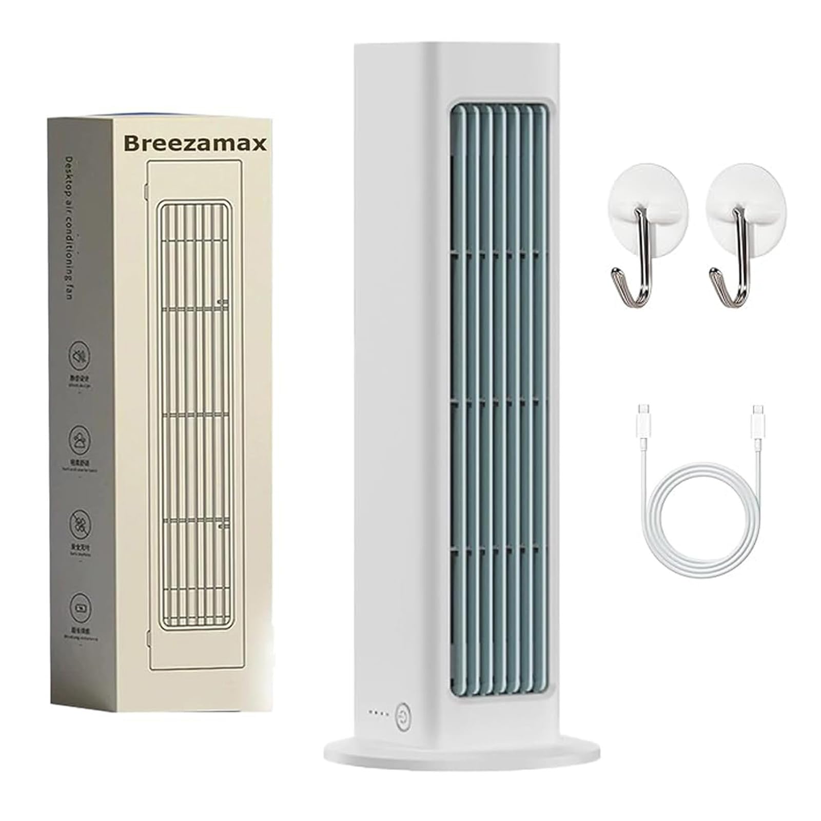 Air Cooler, Beat the Scorching Heat & Humidity Instantly, Ultra Quiet Energy Efficient, For Home Office Travel Outdoo (White Plug in No remote)