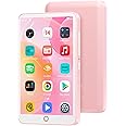 80GB MP3 Player with Bluetooth and WiFi, Android Player with Speaker Mp3 & Mp4 Music Player with Spotify, Amazon Music, Browser, Deezer, 4.0" Touch Screen, Download Music,Up to 512GB (Pink)