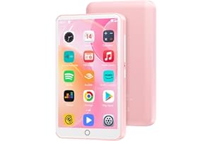 Oilsky 80GB MP3 Player with Bluetooth and WiFi, Mp3 & Mp4 Music Player with Spotify, Amazon Music, Deezer, Audible, Browser, 4.0" IPS Touch Screen Android Player with Speaker, FM Radio (Pink)