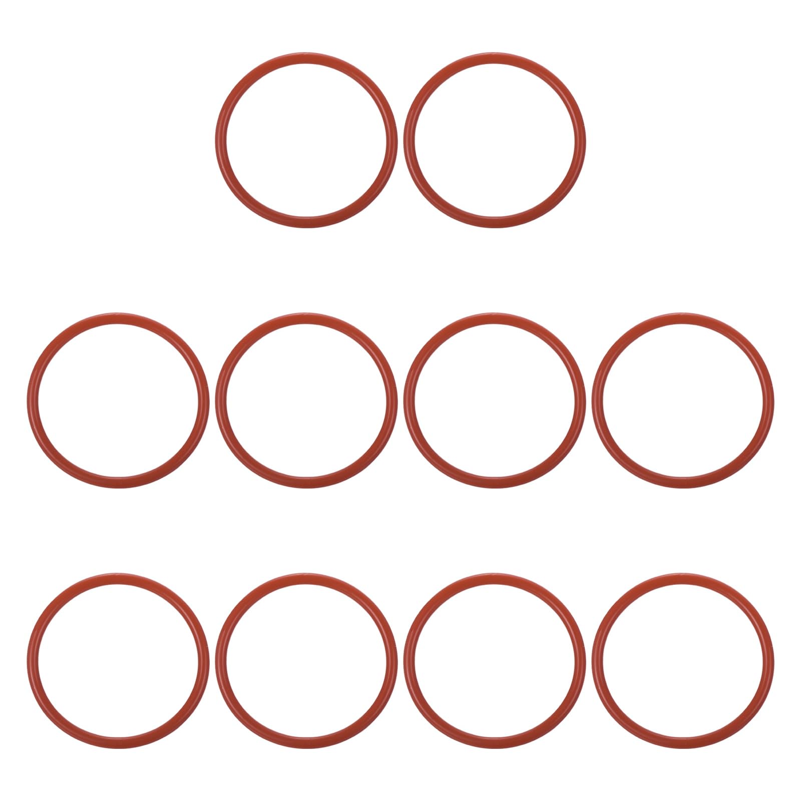 PATIKIL Silicone O-Ring 43mm OD 37mm ID 3mm Width, 30Pcs Metric VMQ Sealing Gasket Replacement for Plumbing Compressor Valves Repair, Red