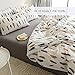 VM VOUGEMARKET Feather Duvet Cover Set Queen,3 Pieces Lightweight Colorful Cotton Bedding Set with Zipper Closure White Comforter Cover for Girls-Full/Queen,Feather