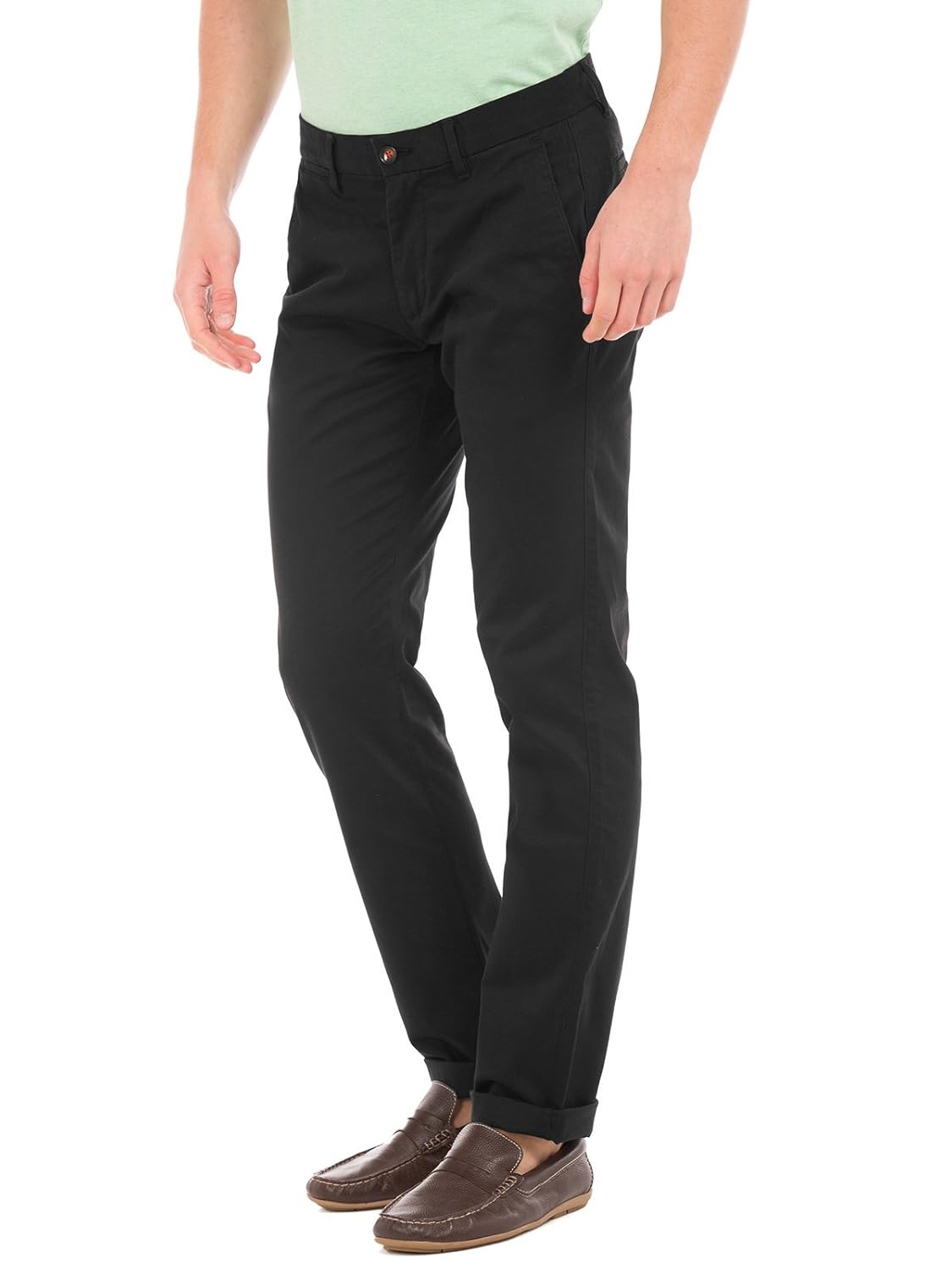 arrow sports men's straight fit casual trousers